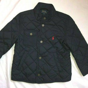 RALPH LAUREN QUILTED CAR COAT, Aviator Navy *NWT*